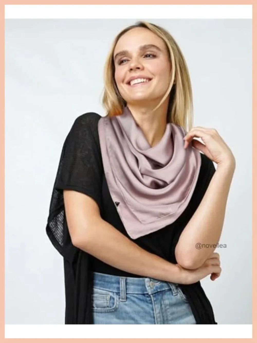 4 Pack Silk Satin Square Head Scarf - 27.5x27.5 Polyester Hair Kerchief Bandana